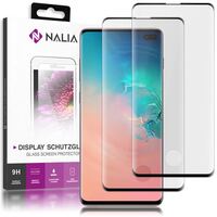 NALIA (2-Pack) Screen Protector compatible with Samsung Galaxy S10 Plus, 9H Full-Cover Tempered Glass Protective Display Film, Saver Smart-Phone LCD Protection Shatter-Proof Foi...
