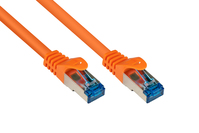 RNS® Patchkabel mit Rastnasenschutz, Cat. 6A, S/FTP, PIMF, halogenfrei, 500MHz, orange, 0,5m, Good C