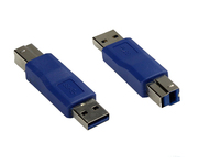 Adapter USB 3.0 Typ A Stecker auf Typ B Stecker, blau, Good Connections®