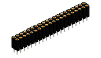 Buchsenleiste, 40-polig, RM 2.54 mm, gerade, schwarz, 10026746