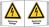 Winkelschild - Warnung vor elektrischer Spannung, Spannung Voltage, 20 x 20 cm