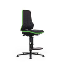 NEON ESD industrial swivel chair, floor glides, step-up