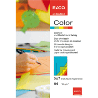 Zeichenblock Color A4 120g/qm 5 Farben sortiert