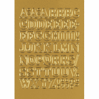 Buchstaben 12mm A-Z selbstklebend Folie gold VE=1 Blatt