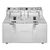 Buffalo Countertop Fryer with Timers - Twin Tank and Twin Basket - 2x5L