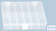 Sortimentskasten PP-Compact, 12 Fächer, transparent, 10 Stk.