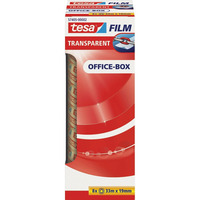 tesa tesafilm® Office-Box, transparent, Maße: 19 mm x 33 m, Pack: 8 Rollen