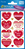 Deko Sticker, Effektfolie, Liebe, rot, gold, rosa, 17 Aufkleber