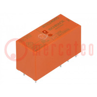 Relay: electromagnetic; DPDT; Ucoil: 5VDC; 8A; 8A/250VAC; 8A/30VDC