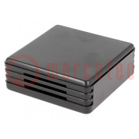 Enclosure: for alarms; X: 71mm; Y: 71mm; Z: 27mm; ABS; black