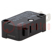 Microswitch SNAP ACTION; 15A/250VAC; 0.6A/125VDC; without lever