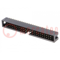 Connector: IDC; socket; male; PIN: 50; vertical; SMT; gold flash