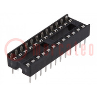 Socket: integrated circuits; DIP24; 7.62mm; THT; Pitch: 2.54mm