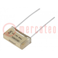 Kondensator: papierowy; 2,2nF; 300VAC; 10,2mm; ±10%; THT; PME261