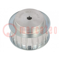 Belt pulley; AT10; W: 25mm; whell width: 40mm; Ø: 61.8mm; aluminium