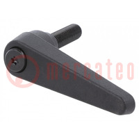 Lever; adjustable; Thread len: 40mm; Lever length: 74mm