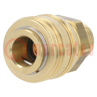 Quick connection coupling; 0÷35bar; brass; 41mm; 1000l/min