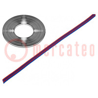 Wire: ribbon; TLWY; 4x0.124mm2; stranded; Cu; unshielded; PVC; 150V