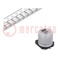 Capacitor: electrolytic; SMD; 330uF; 25VDC; 10x10x10mm; ±20%