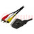 Kabel; RCA-stekker x3,SCART-stekker; 2m; zwart
