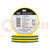 Tape: electrical insulating; W: 19mm; L: 20m; Thk: 0.127mm; rubber