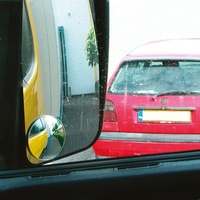 Auto LKW Außenspiegel Toter Winkel - selbstklebend auf Außenspiegel - rund - Maße: Ø 90 mm - silber