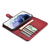 iCarer Haitang Leder Wallet Case Ledertasche für Samsung Galaxy S22+ (S22 Plus) Wallet Gehäuse Cover Rot (AKSM05RD)