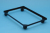 Really Useful Box accessoire onderstel uit staal, met wieltjes (diameter: 4,5 mm) uit zwarte PVC