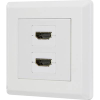 RENKFORCE RF-4724258 - ADAPTADOR HDMI (2 CONECTORES HDMI HEMBRA, 2 CONECTORES DORADOS), COLOR BLANCO