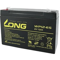 BATTERIE AU PLOMB 6 V 12 AH LONG WP12-6S WP12-6S (L X H X P) 151 X 99 X 50 MM COSSES PLATES 4,8 MM 1 PC(S)