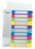 Plastikregister WOW 1-10, bedruckbar, A4, PP, 10 Blatt, farbig