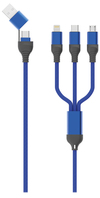 2GO 797360 cable USB 1,2 m USB A/USB C USB C/Micro-USB B/Lightning Negro, Azul