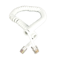 Videk Handset Coiled Cable 1.2Mtr White