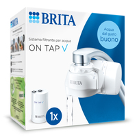 Brita Sistema filtrante per acqua ON TAP V incluso 1x filtro V - per acqua sostenibile dal gusto migliore direttamente dal rubinetto
