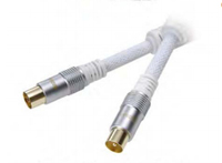 Vivanco PS L7110 15WS coax-kabel 1,5 m Coax plug coax socket Wit