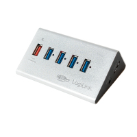 LogiLink UA0227 hub de interfaz USB 3.2 Gen 1 (3.1 Gen 1) Micro-B 5000 Mbit/s Negro