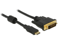 DeLOCK 1m mini-HDMI/DVI DVI-D Zwart