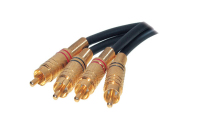 Alcasa 5905-M Audio-Kabel 5 m 2 x RCA Schwarz, Gold