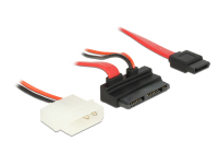 DeLOCK 0.3m Micro SATA + SATA 7p / 2p SATA-Kabel 0,3 m SATA 7-pin + Molex (2-pin) Schwarz, Rot, Weiß