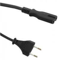 Qoltec 50547 power cable Black 1.4 m CEE7/16 C7 coupler