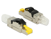 DeLOCK 86285 kabel-connector RJ45 Zwart, Zilver, Transparant, Geel