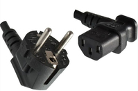 Microconnect PE010518L câble électrique Noir 1,8 m CEE7/7 Coupleur C13