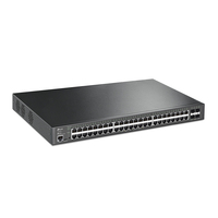 TP-Link JetStream TL-SG3452XP switch di rete Gestito L2+ Gigabit Ethernet (10/100/1000) Supporto Power over Ethernet (PoE) 1U Nero