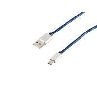S/CONN 14-50024 USB Kabel USB 2.0 2 m USB A USB C Blau