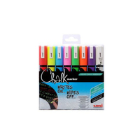 Uni-Ball ChalkGlass Chalk chalk marker Blue, Green, Orange, Pink, Red, Violet, White, Yellow 8 pc(s)