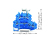 Wago 2002-2234 morsettiera Blu