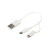 LogiLink 0.15m, USB-A/Micro USB-B+Lightning cavo USB 0,15 m USB A Micro-USB B/Lightning Bianco