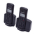 Daewoo DTD-1350 DUO Teléfono DECT Negro Identificador de llamadas