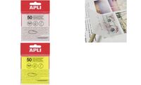 APLI Notes adhésives, 75 x 75 mm, jaune transparent (66000504)
