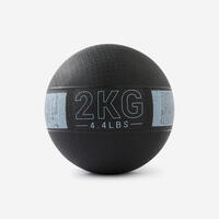 2kg Rubber Medicine Ball - Black/grey - 2kg